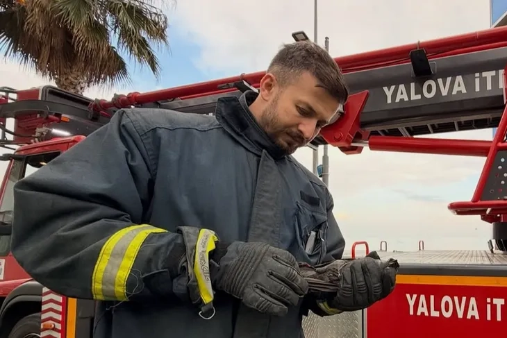 Yalova'da Yaralı Karga İtfaiye Ekipleri Tarafından Kurtarıldı