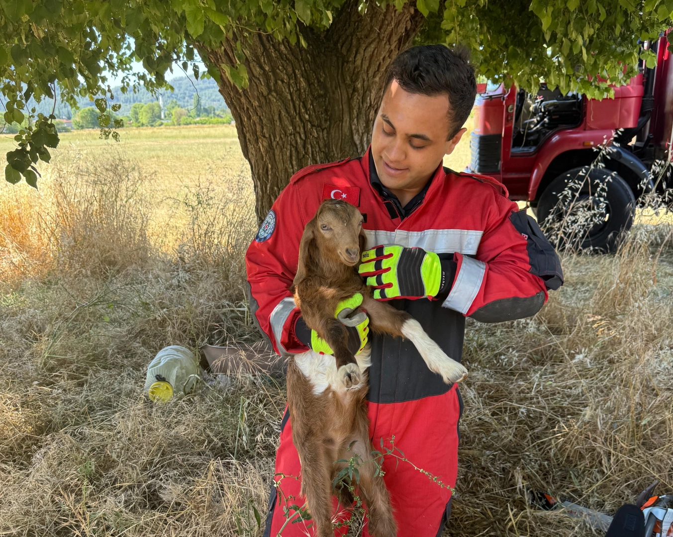Yalova'da Kuyuya Düşen Keçi İtfaiye Ekiplerince Kurtarıldı