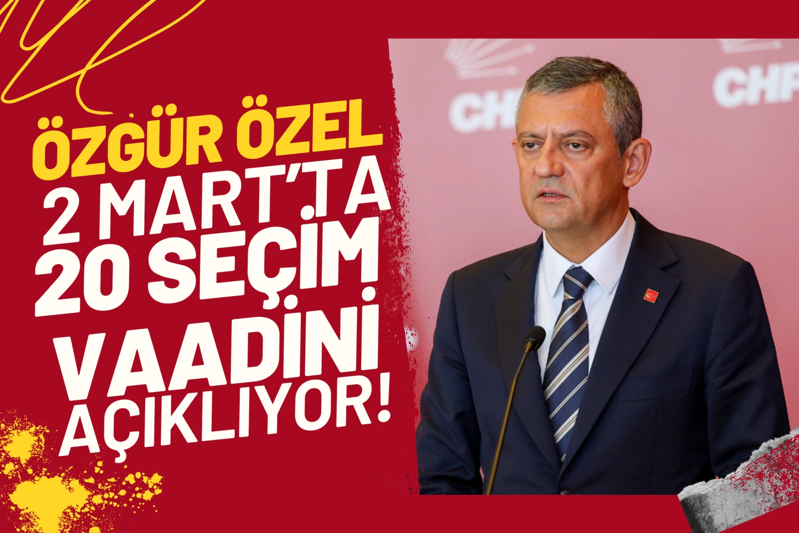 Özgür Özel: 2 Mart'ta 350 Kişilik Kadro ve 20 Vaat Açıklanacak