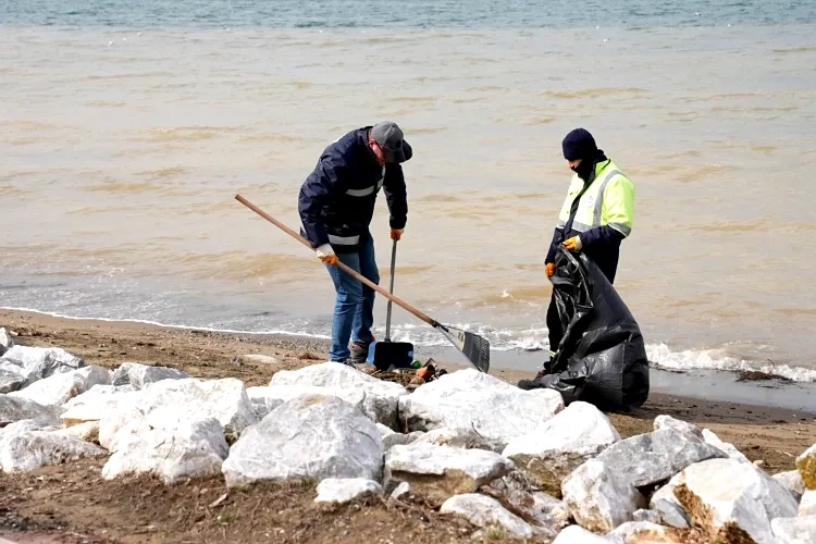 Yalova Doğu Sahil Bandı'nda Kapsamlı Temizlik Çalışması Başladı