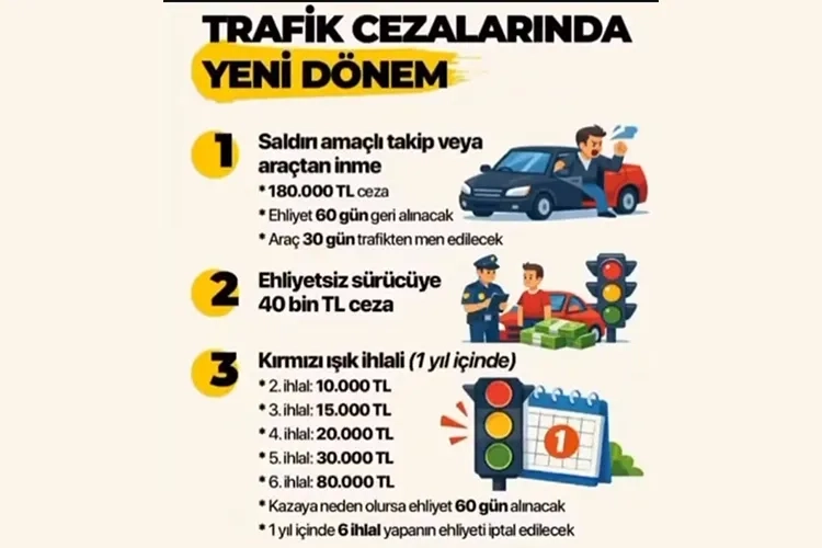 Yalova'da Yeni Trafik Cezaları: Ehliyete El Koyma ve Ağır Para Cezaları