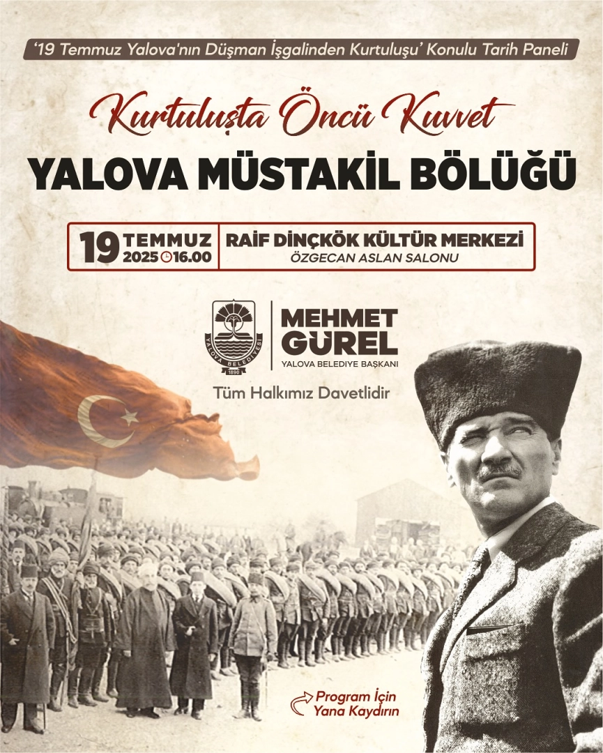 Yalova Kurtuluşunun 104. Yılı: Tarih Paneli ve Etkinlikler
