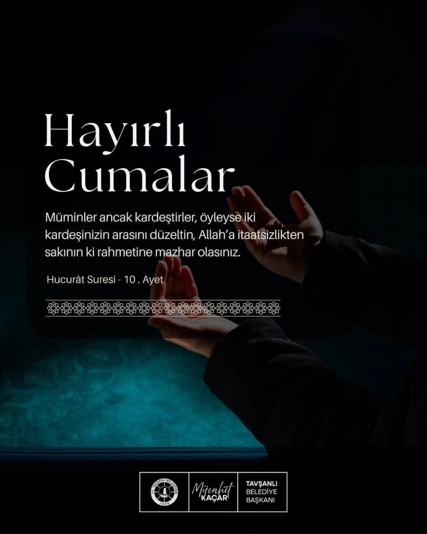 Tavşanlı Belediyesi'nden Kardeşlik Mesajı: Müminler Ancak Kardeştir