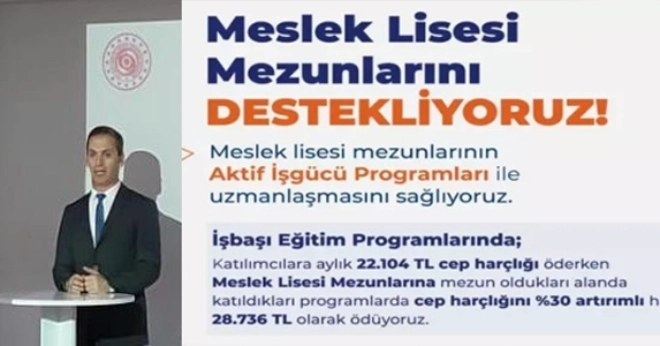 Meslek Lisesi Mezunlarına 28.736 TL İşbaşı Eğitim Desteği