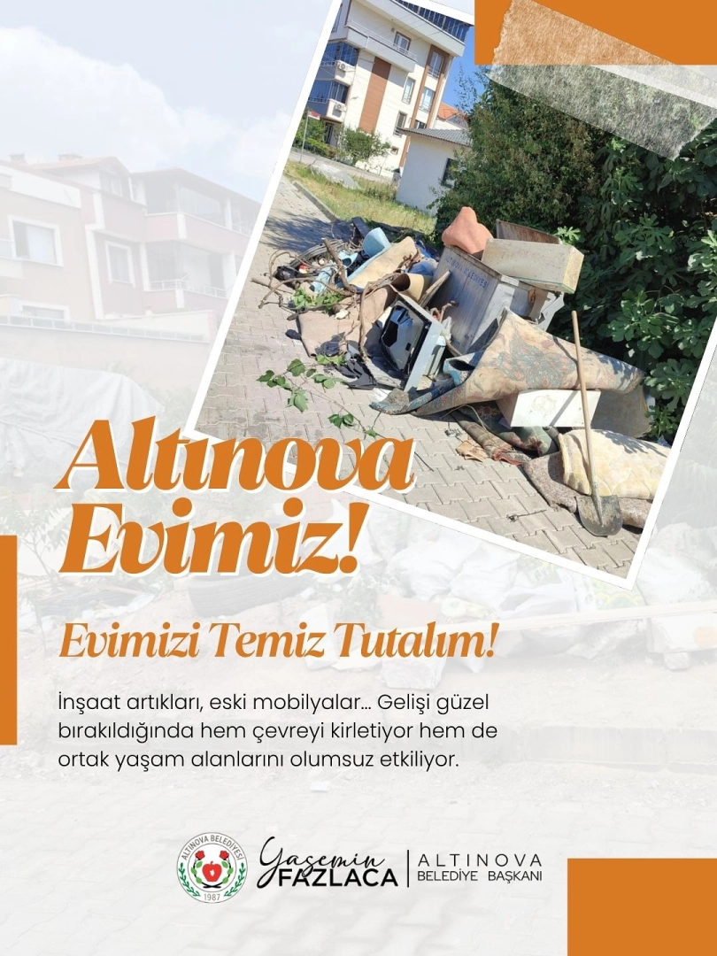 Altınova'da Evsel Atık Dışı Atıklar Çevre Kirliliği Yaratıyor