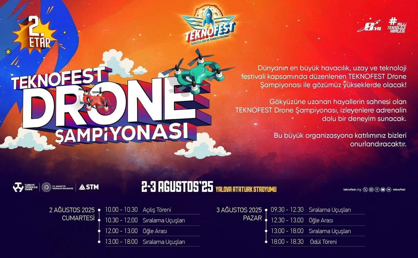 TEKNOFEST Drone Şampiyonası 2. Etabı Yalova'da Başlıyor!