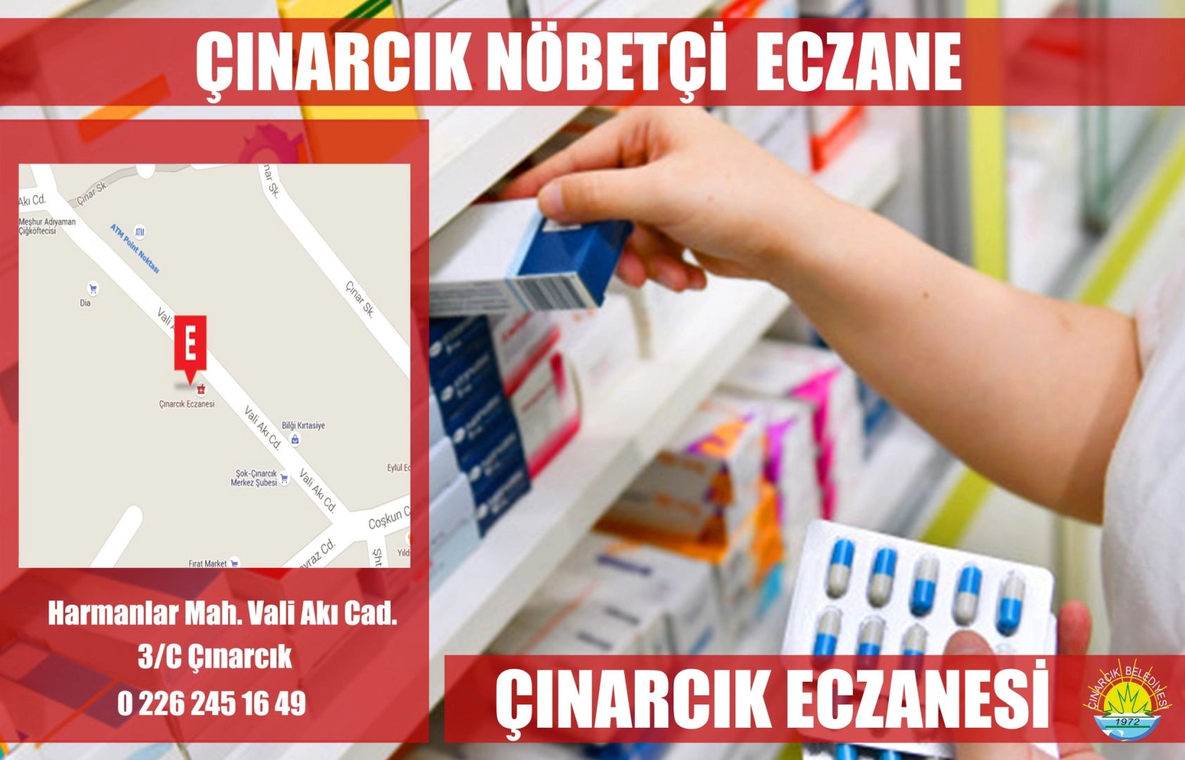 Çınarcık 2 Ağustos Nöbetçi Eczanesi | Çınarcık Eczanesi
