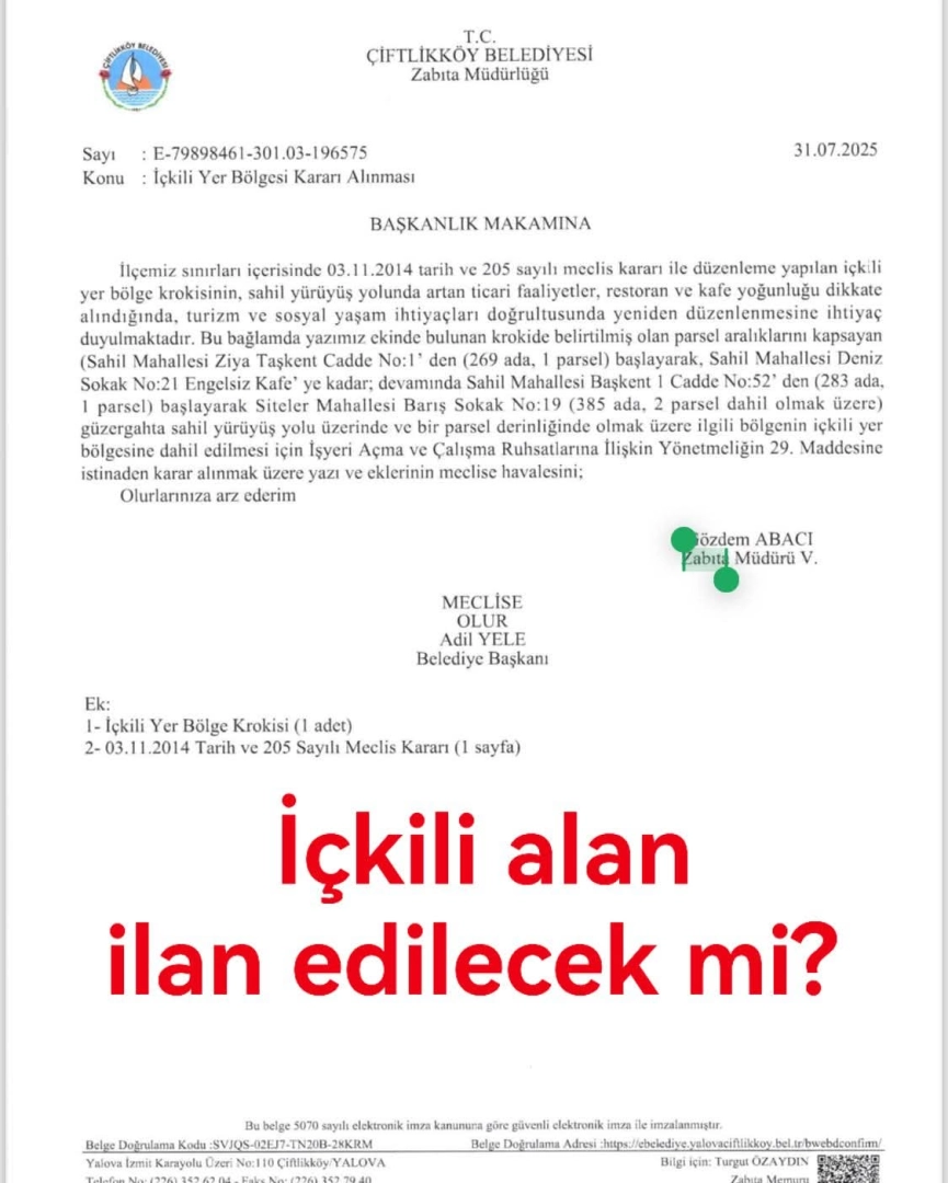 Çiftlikköy Sahilinde İçkili Alan Genişlemesi: Yeni Düzenleme Tepki Çekti