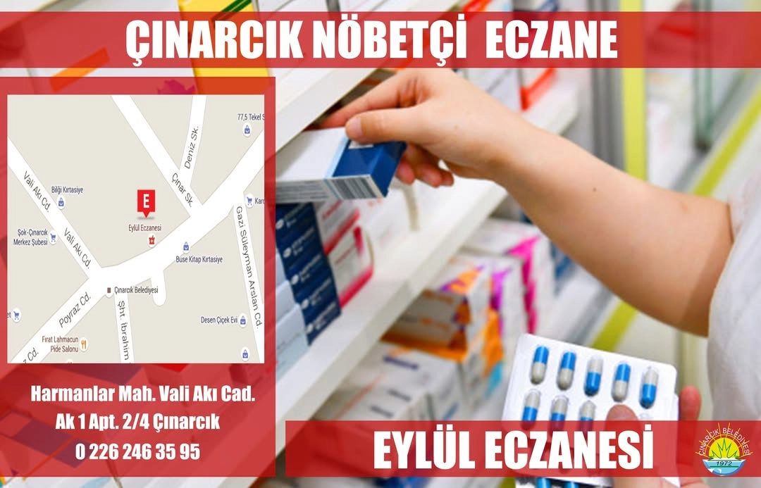 Çınarcık 7 Ağustos Nöbetçi Eczanesi: Eylül Eczanesi