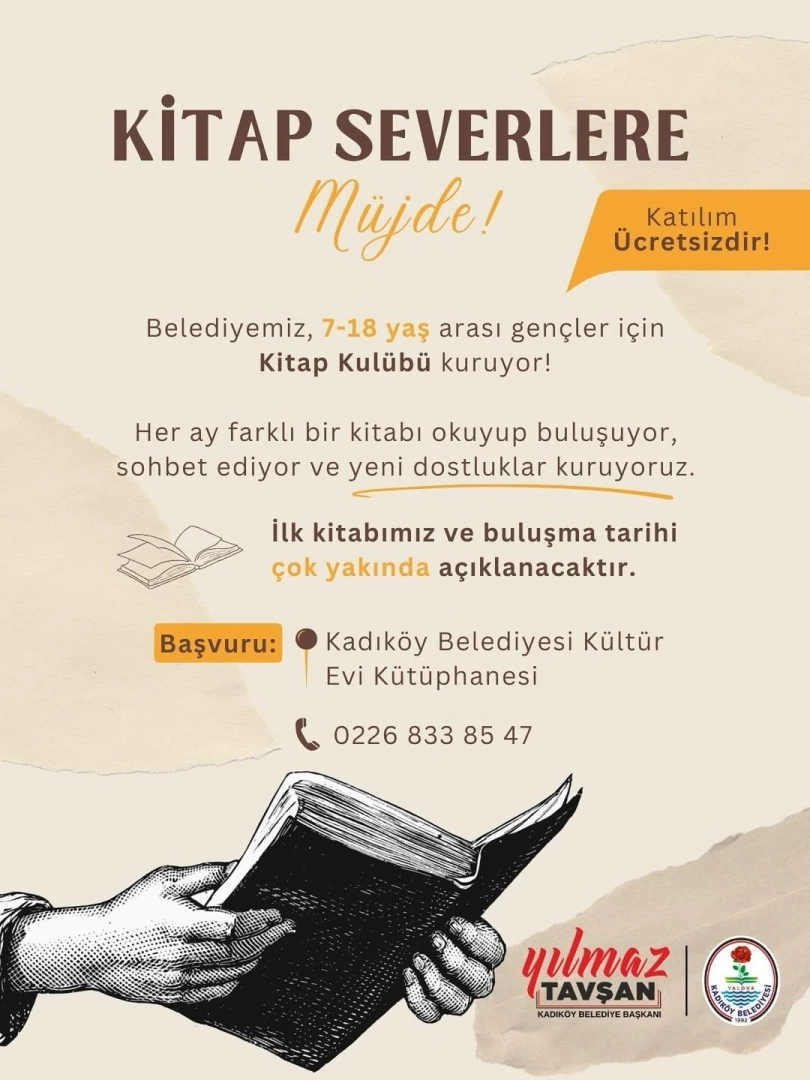 Kadıköy'de Gençlere Ücretsiz Kitap Kulübü: 7-18 Yaş Katılım