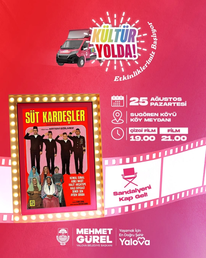 Yalova Sugören Açık Hava Sineması: 25 Ağustos'ta Ücretsiz Film Keyfi