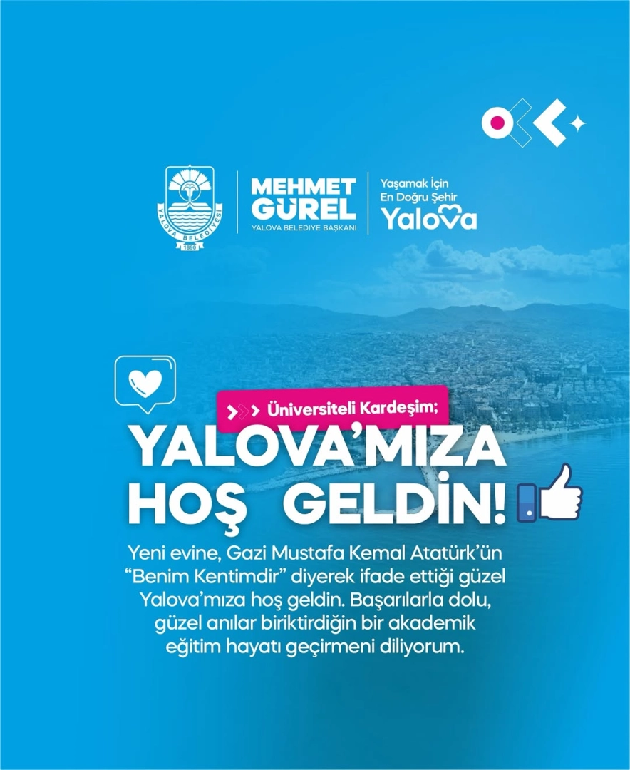 Yalova'ya Gelen Üniversite Öğrencilerine Belediye Desteği ve Hoşgeldin