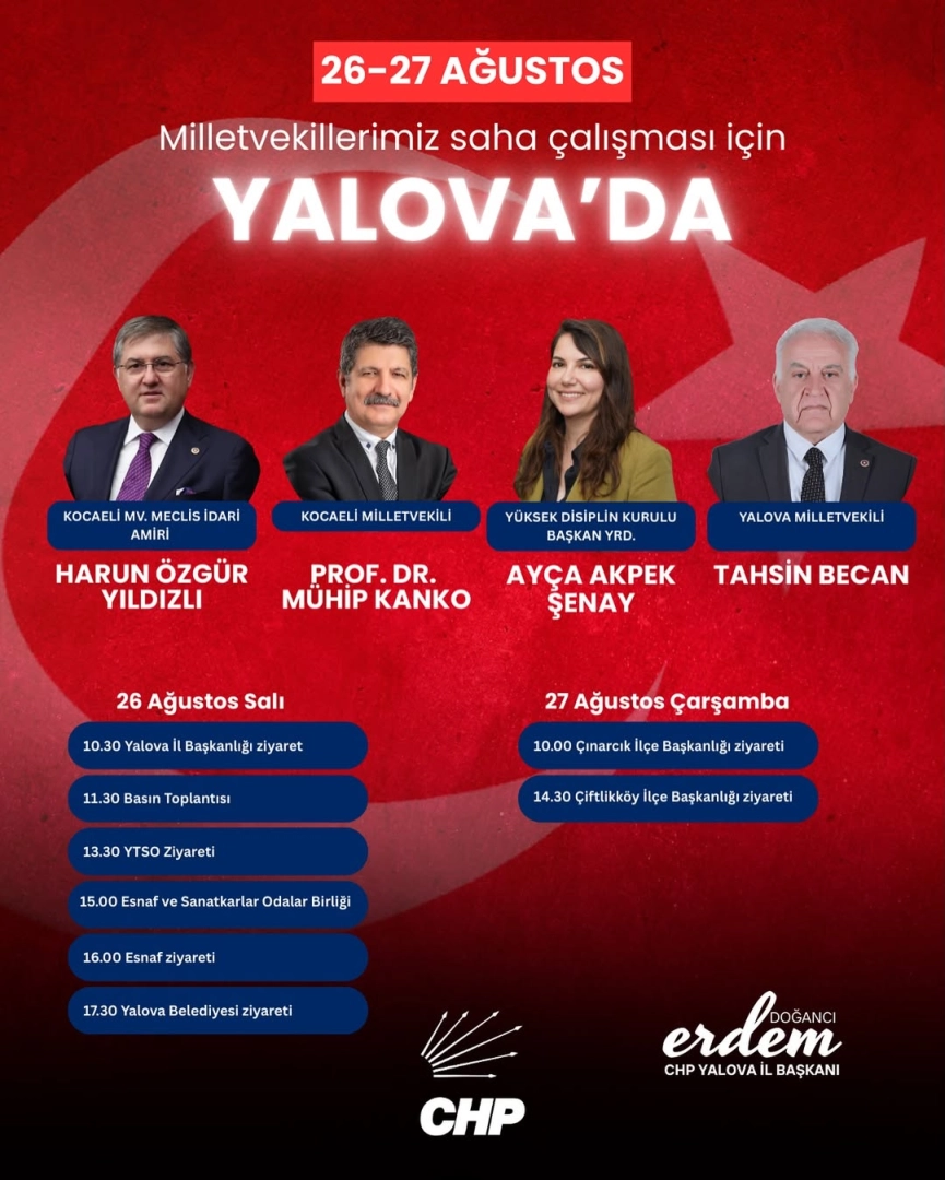 CHP Milletvekilleri Yalova'da Seçim Çalışmaları Başlattı