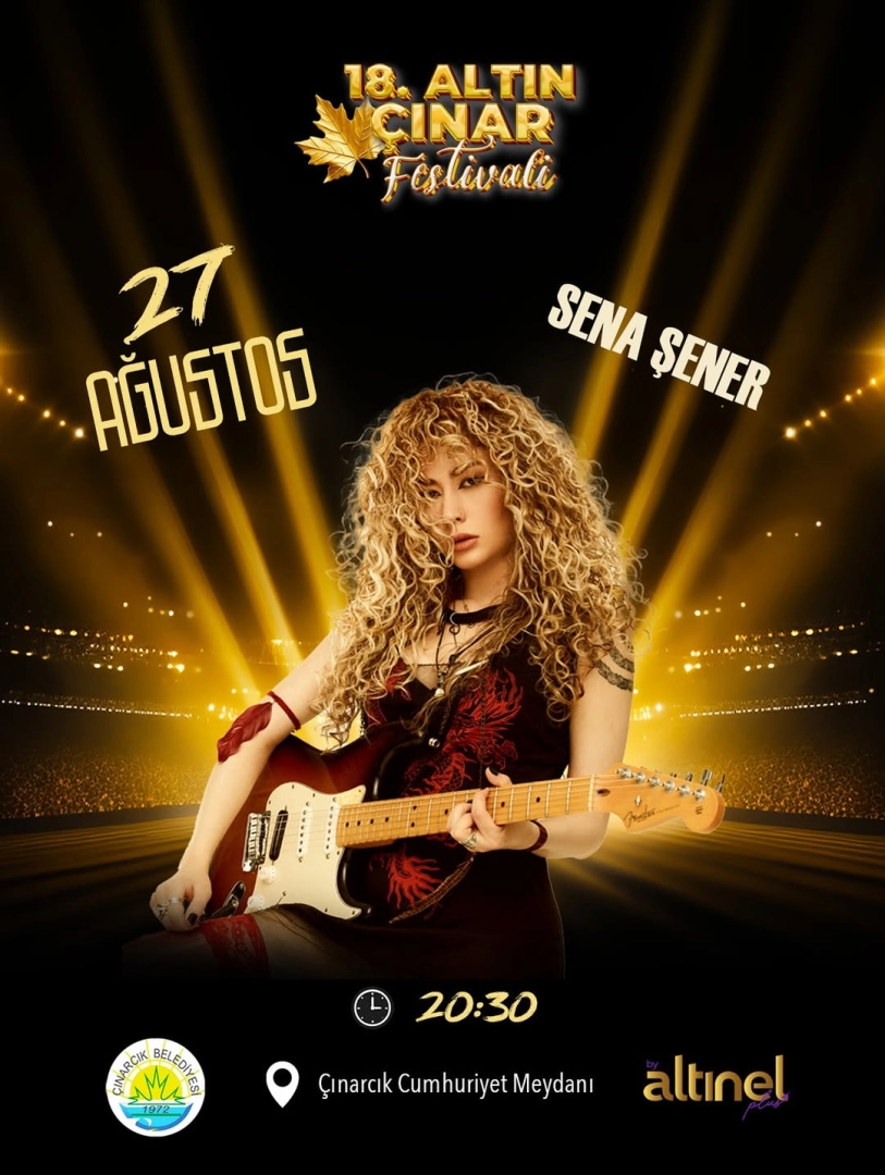 Sena Şener 27 Ağustos'ta Yalova Altın Çınar Festivali'nde