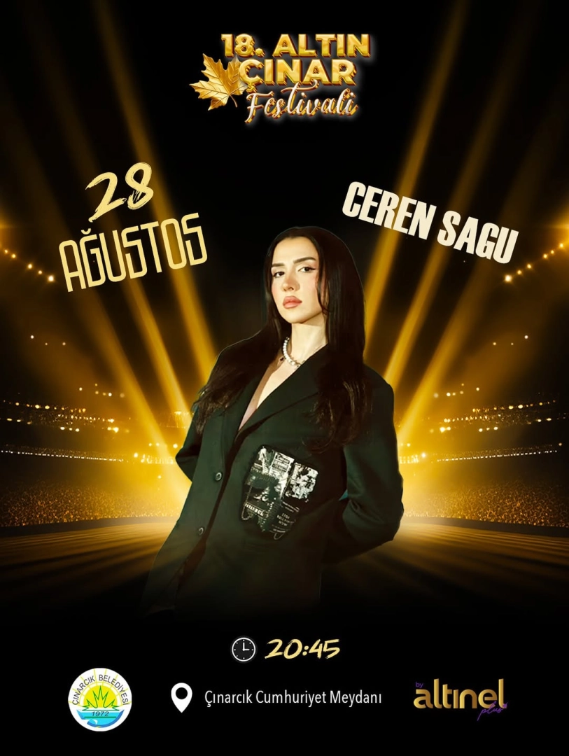 Ceren Sagu Altın Çınar Festivali'nde Çınarcık'ta Sahne Alacak
