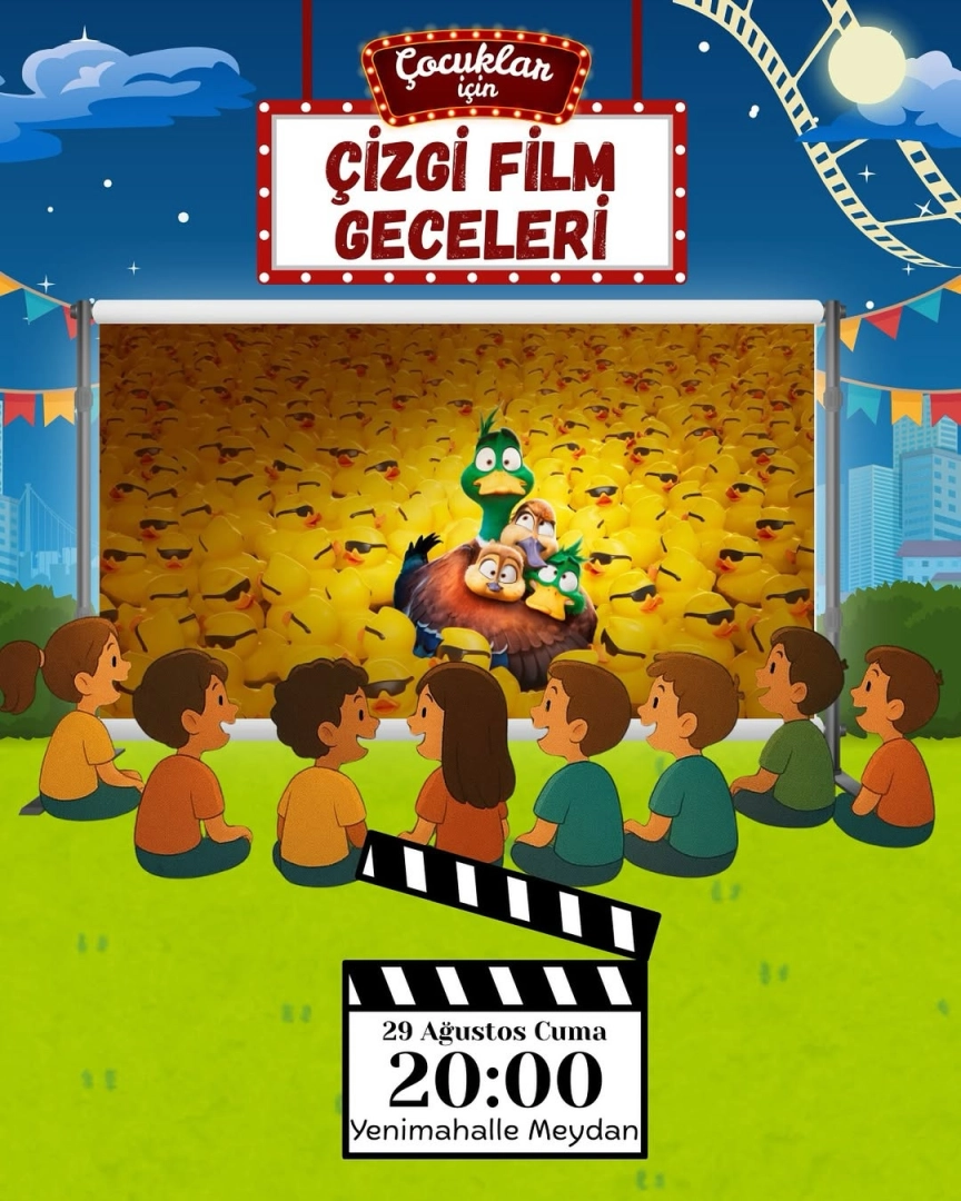 Termal'de Ücretsiz Açık Hava Sineması: Yenimahalle Meydanı'nda Film Keyfi