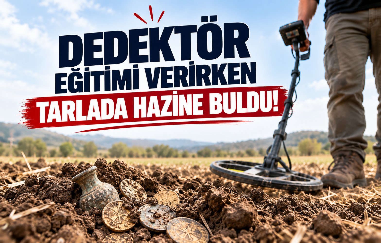 Dedektör Eğitimi Verirken Tarlada Hazine Buldu!