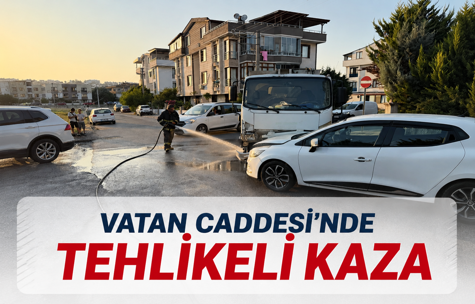 Vatan Caddesi’nde Tehlikeli Kaza