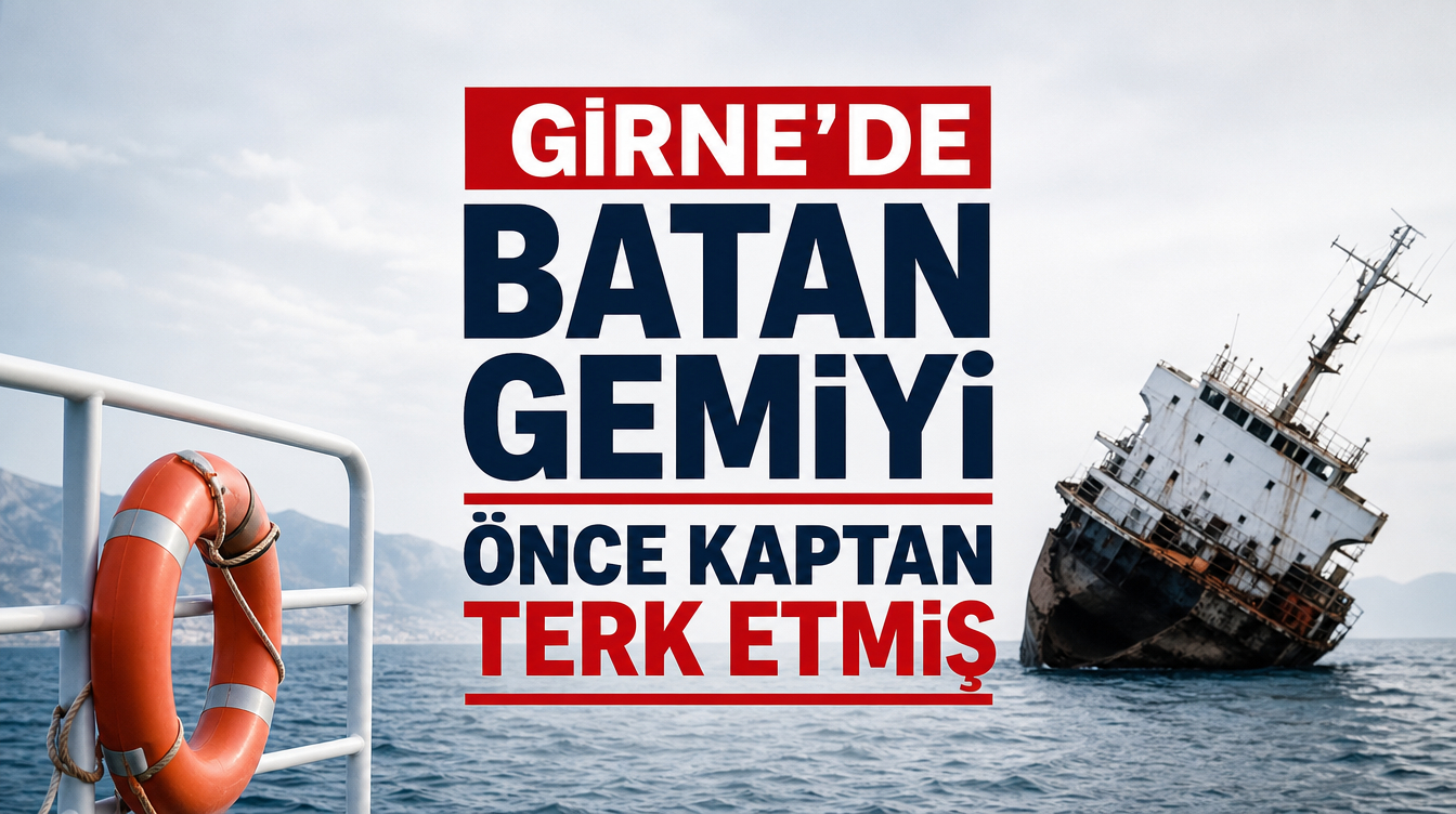Girne’de Batan Gemiyi Önce Kaptan Terk Etmiş