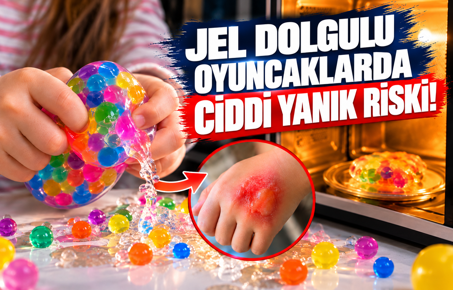 JEL DOLGULU OYUNCAKLARDA CİDDİ YANIK RİSKİ!