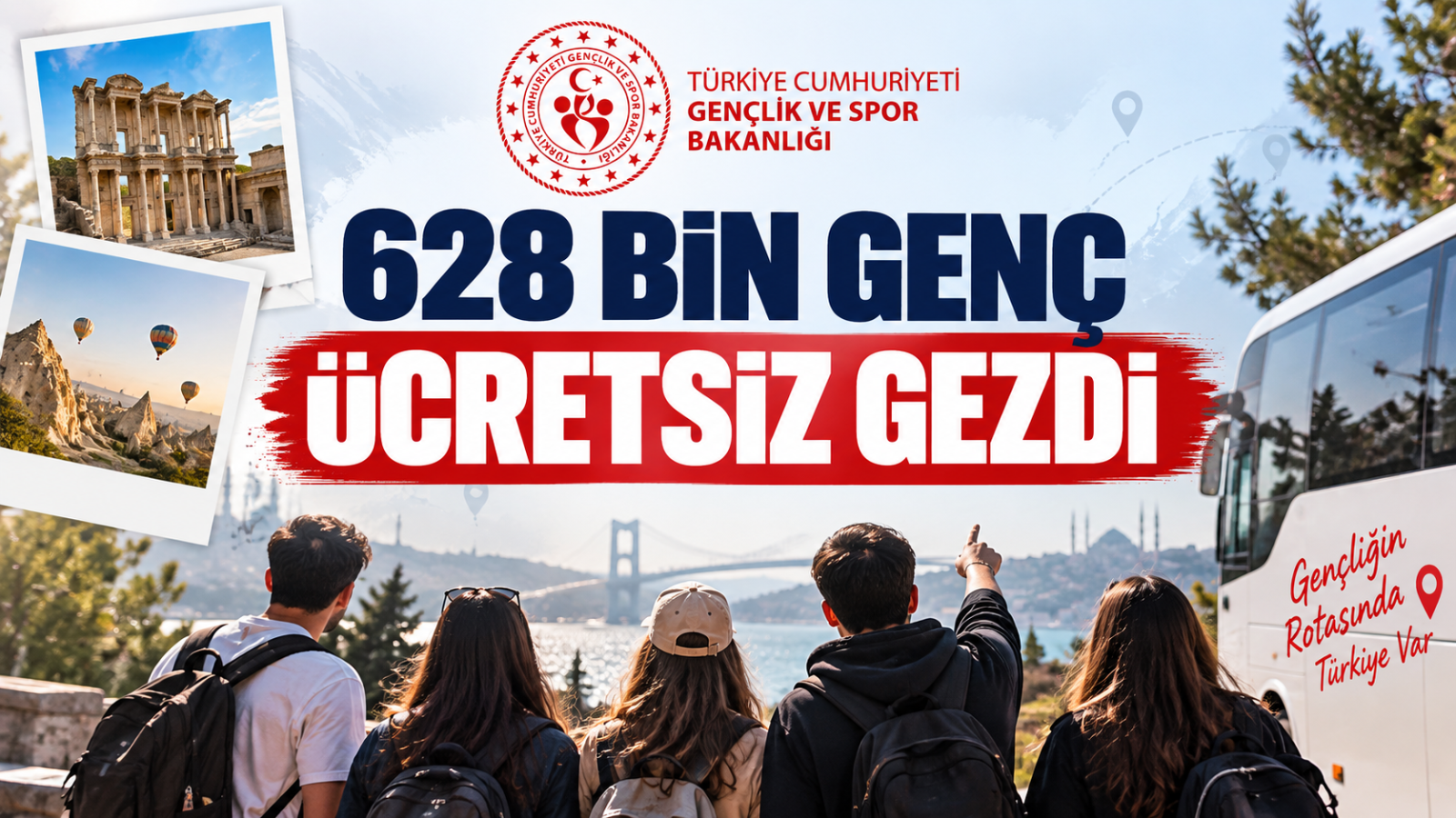 628 Bin Genç Ücretsiz Gezdi