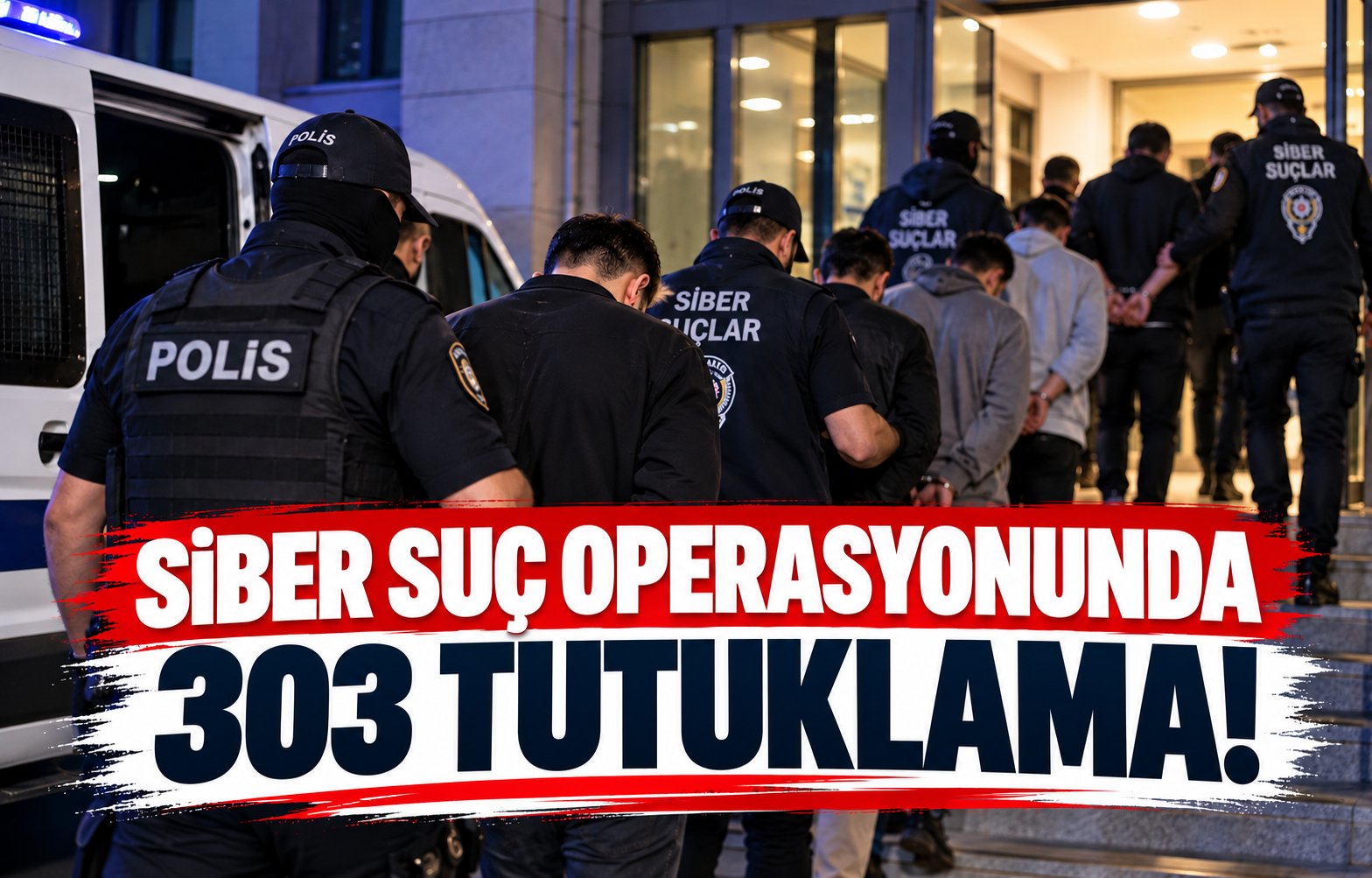 SİBER SUÇ OPERASYONUNDA 303 TUTUKLAMA!