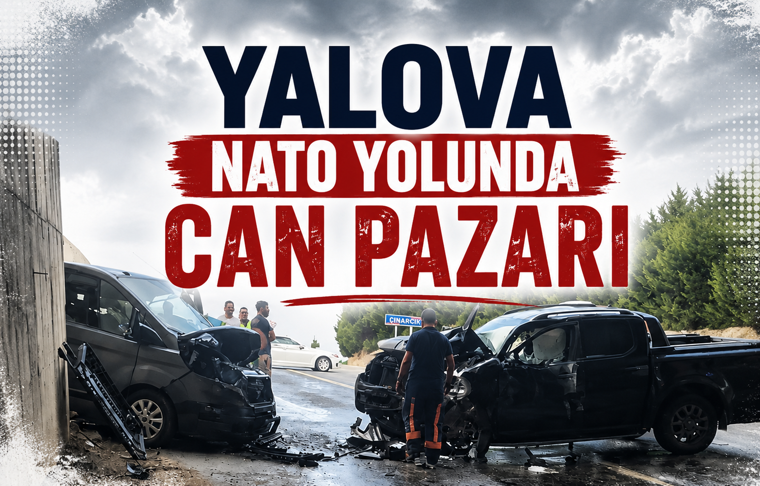 Yalova NATO Yolunda Can Pazarı: İki Araç Kafa Kafaya Çarpıştı!