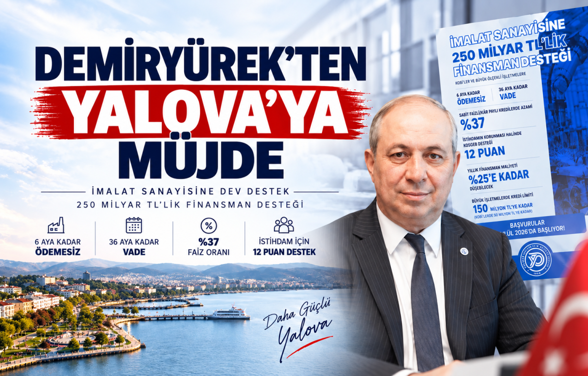 Başkan Demiryürek'ten Yalova'ya Müjde