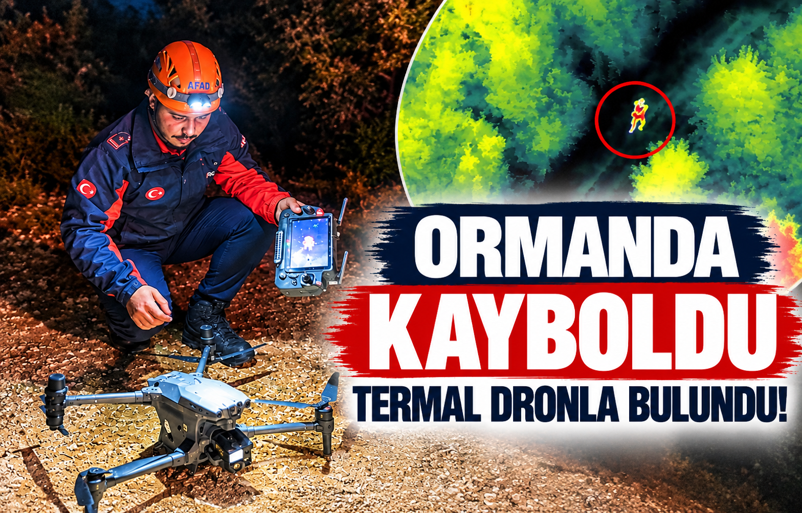 ORMANDA KAYBOLAN VATANDAŞ TERMAL DRONLA BULUNDU!