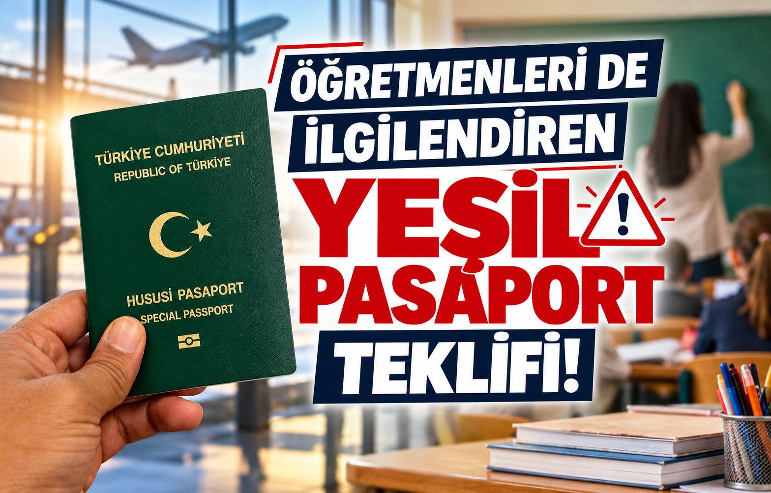 ÖĞRETMENLERİ DE İLGİLENDİREN YEŞİL PASAPORT TEKLİFİ!