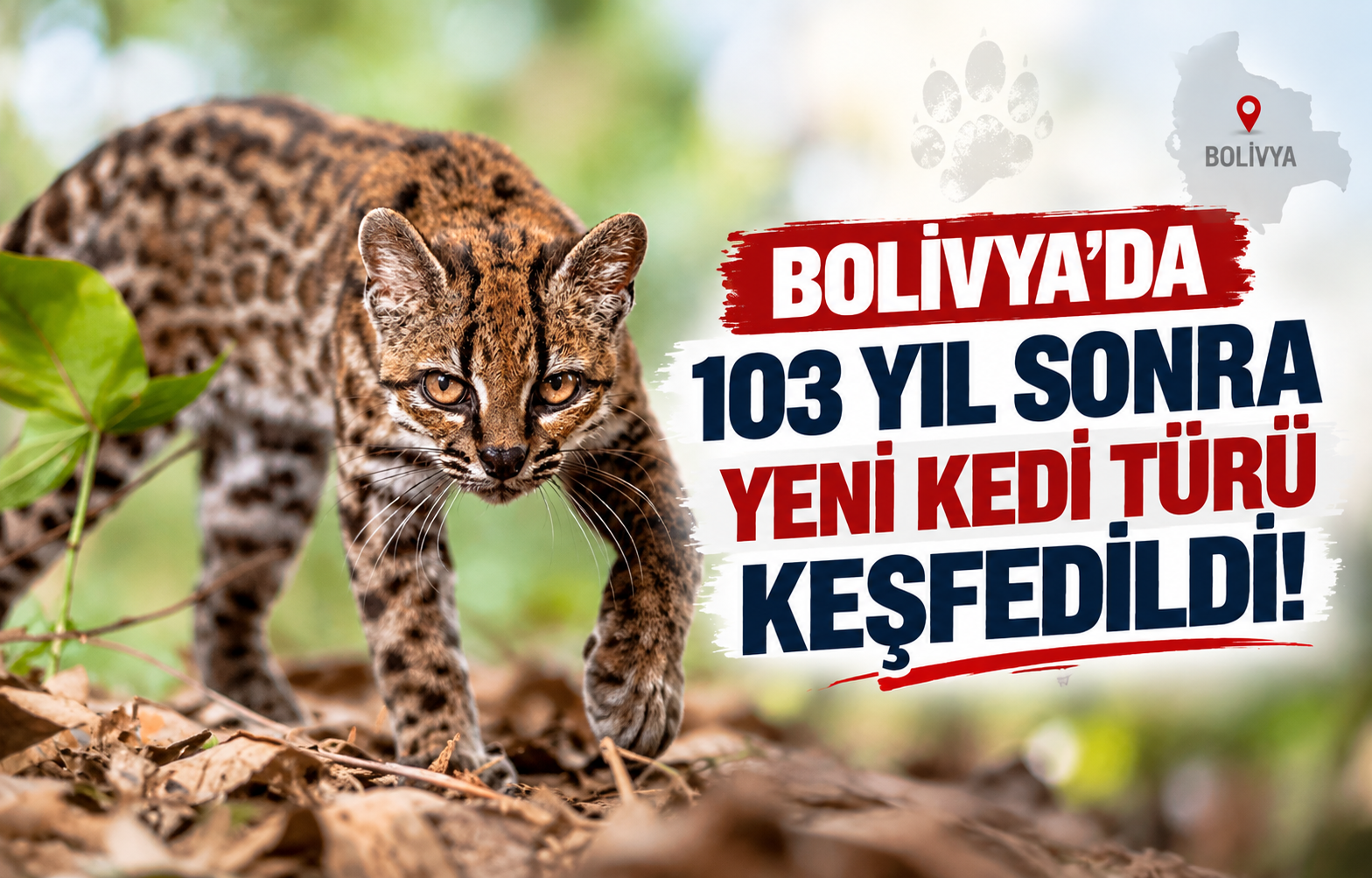 Bolivya'da 103 Yıl Sonra Yeni Kedi Türü Keşfedildi!