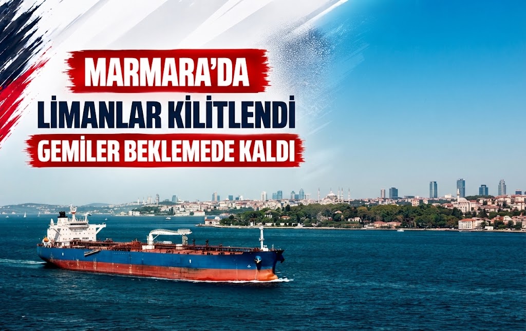 Marmara‘da Limanlar Kilitlendi, Gemiler Beklemede Kaldı