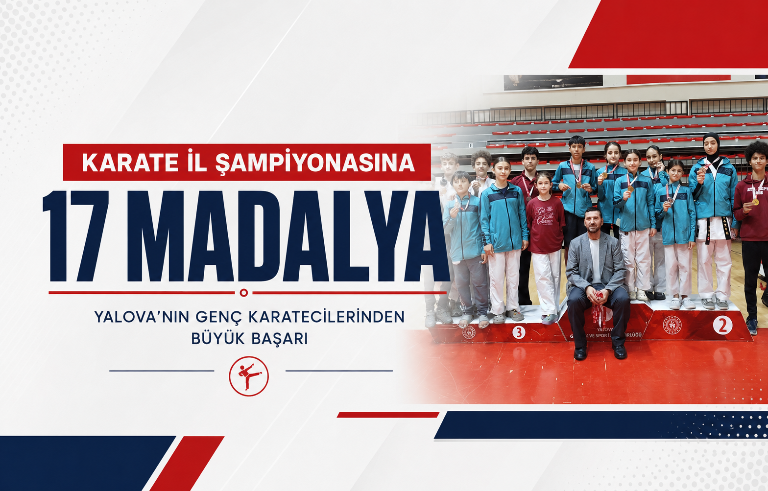 Karate İl Şampiyonasına 17 Madalya