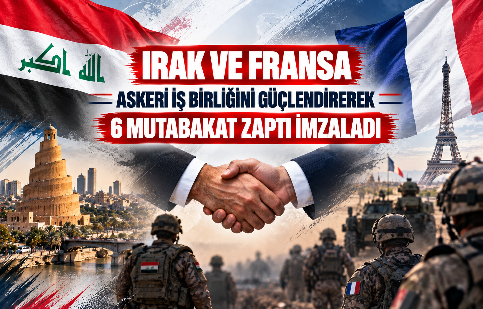 Irak ve Fransa Askeri İş Birliğini Güçlendirerek 6 Mutabakat Zaptı İmzaladı