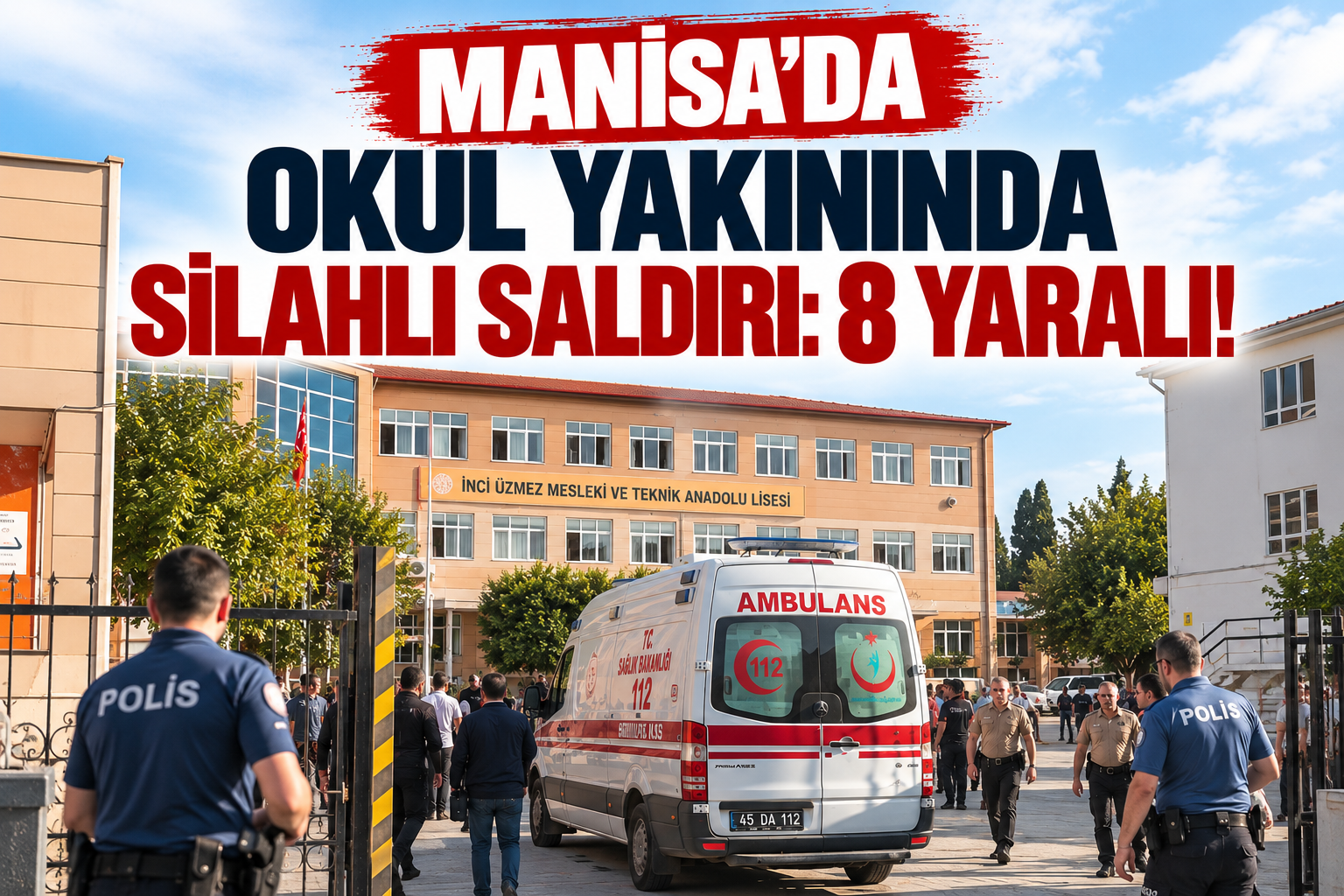 Manisa'da Okul Yakınında Silahlı Saldırı: 8 Yaralı!