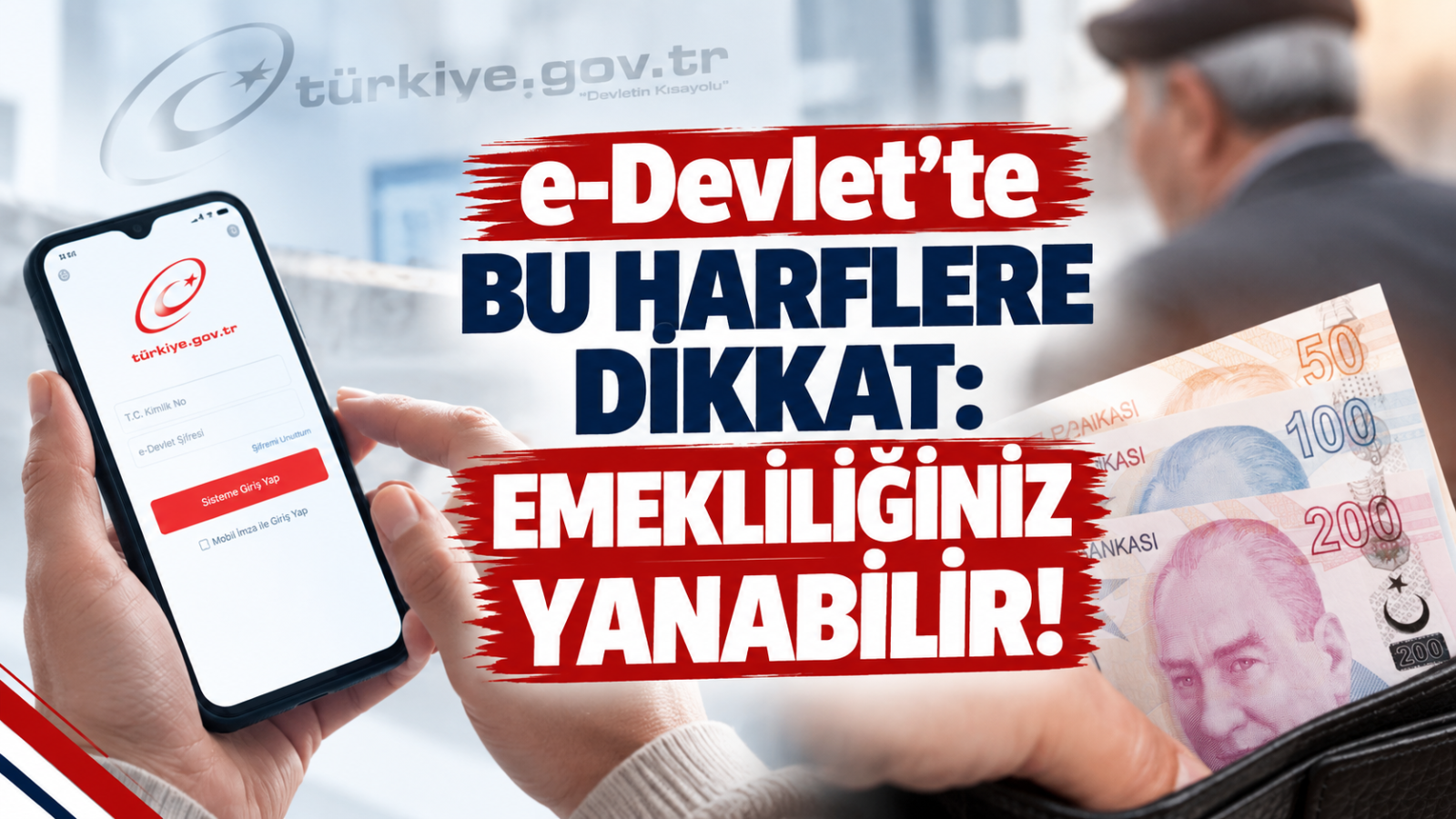 e-Devlet'te Bu Harflere Dikkat: Emekliliğiniz Yanabilir!
