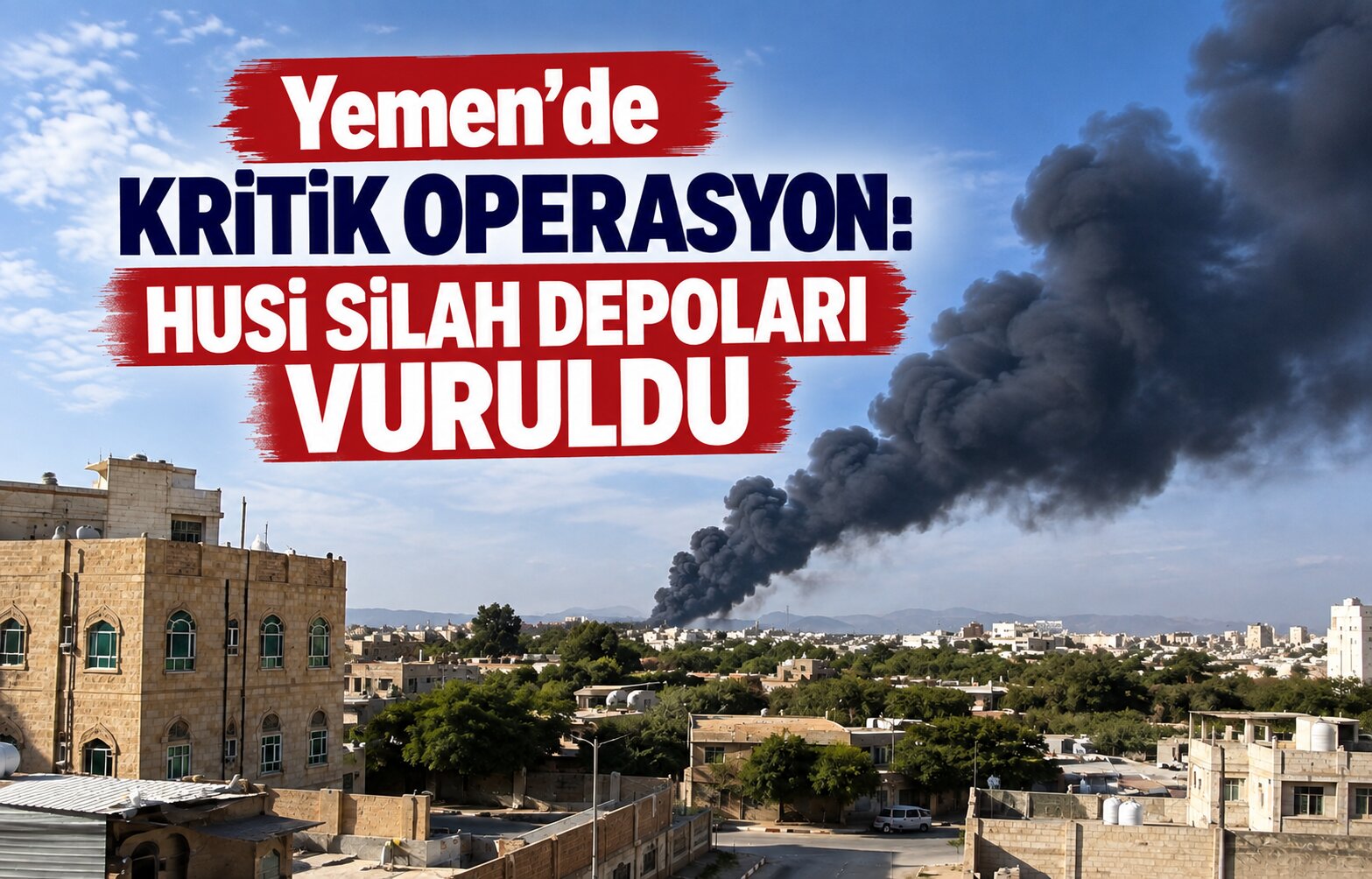 Yemen'de Kritik Operasyon: Husi Silah Depoları Vuruldu