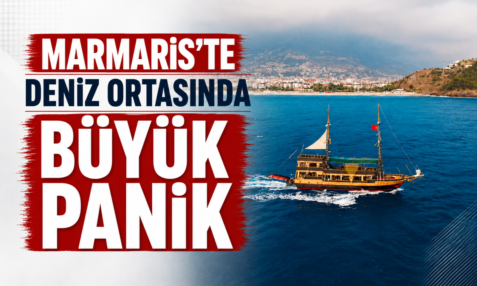 Marmaris'te Deniz Ortasında Büyük Panik: Karaya Oturan Gezi Teknesindeki 11 Kişi Kurtarıldı