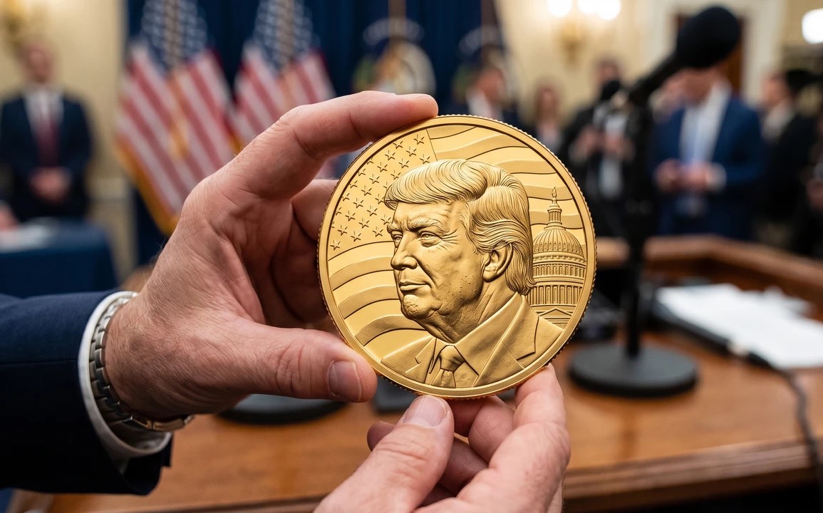 Trump Portreli 1 Dolarlık Altın Para Basılıyor