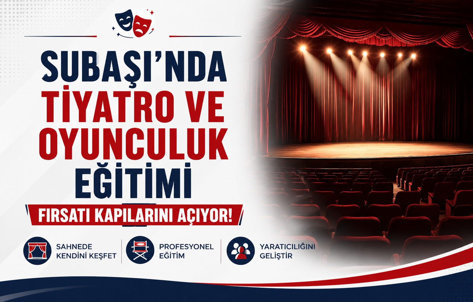 İçinizdeki Oyuncuyu Keşfetmeye Hazır Mısınız? Subaşı'nda Tiyatro ve Oyunculuk Eğitimi Fırsatı Kapılarını Açıyor!