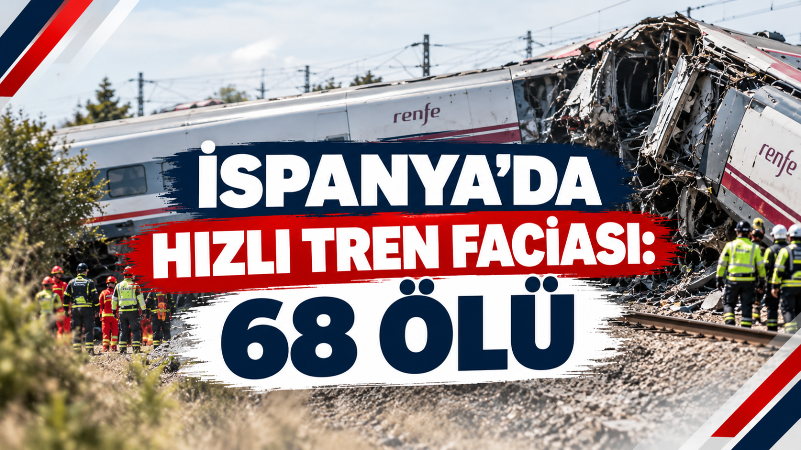 İSPANYA'DA HIZLI TREN FACİASI: 68 ÖLÜ