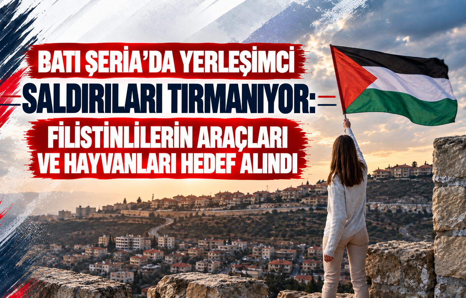 Batı Şeria’da Yerleşimci Saldırıları Tırmanıyor: Filistinlilerin Araçları ve Hayvanları Hedef Alındı