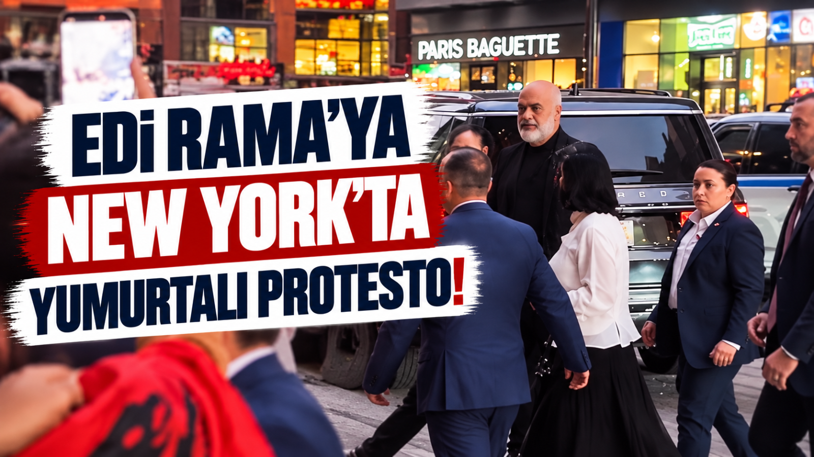 Edi Rama’ya New York’ta Yumurtalı Protesto