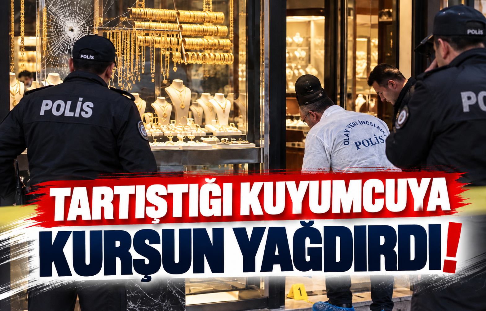 TARTIŞTIĞI KUYUMCUYA KURŞUN YAĞDIRDI!