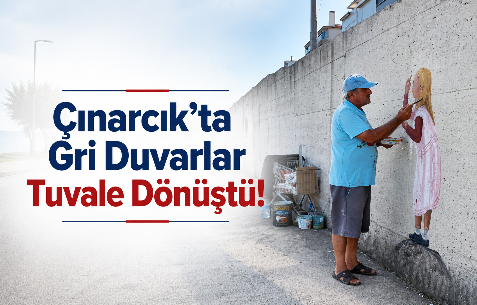 Çınarcık’ta Gri Duvarlar Tuvale Dönüştü!