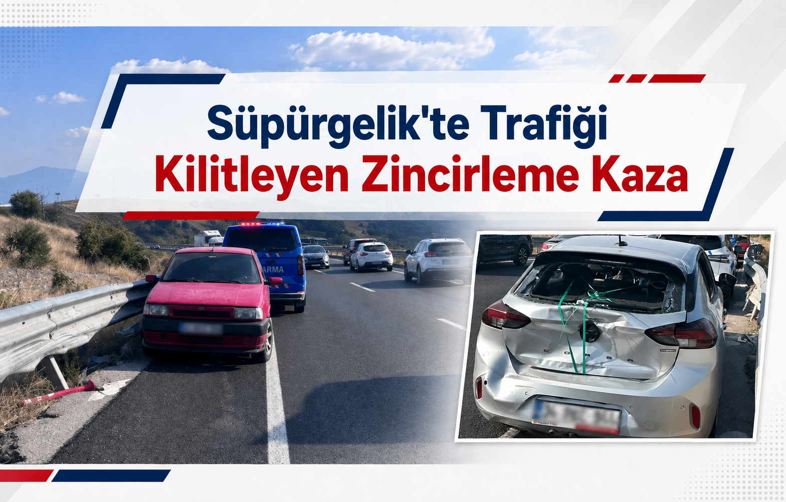 Yalova Süpürgelik'te Trafiği Kilitleyen Zincirleme Kaza