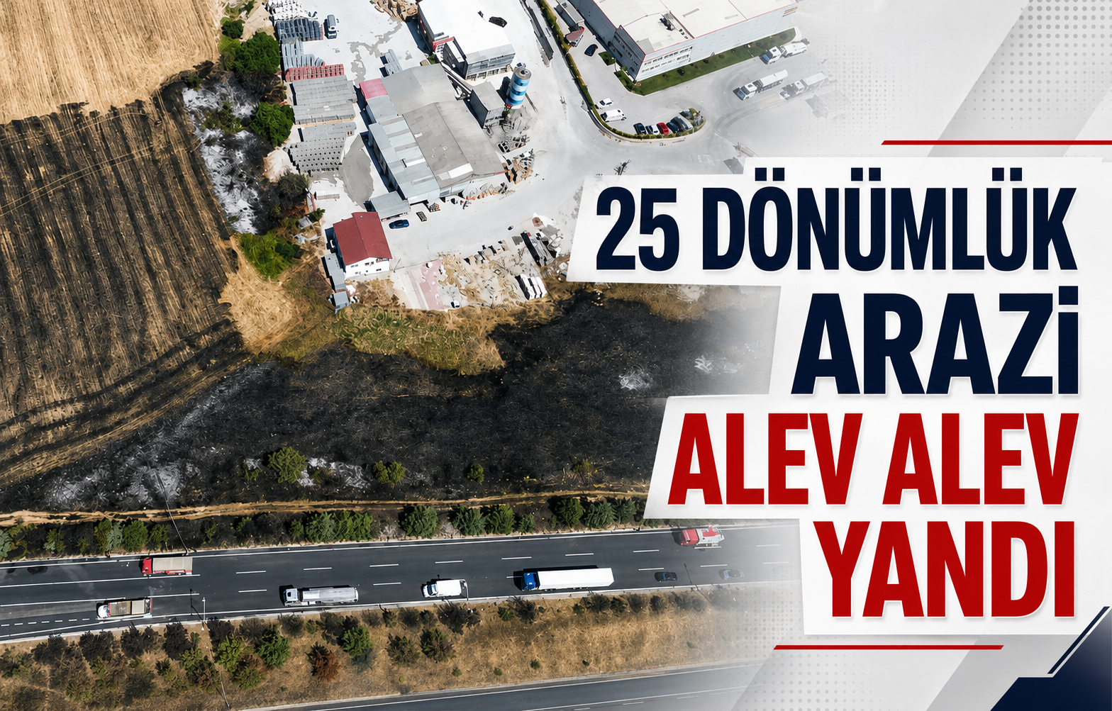 25 Dönümlük Arazi Alev Alev Yandı