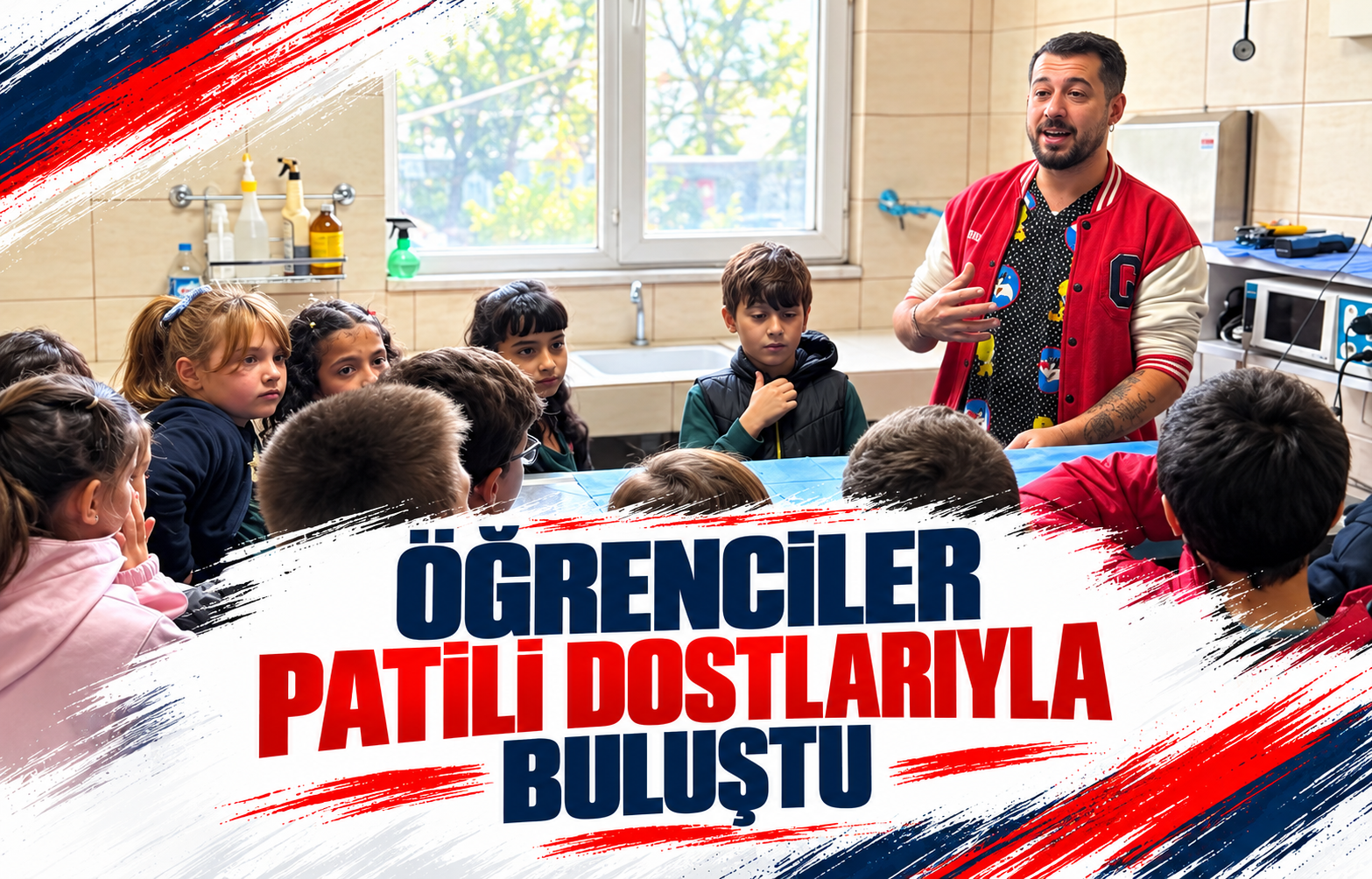 ÖĞRENCİLER PATİLİ DOSTLARIYLA BULUŞTU