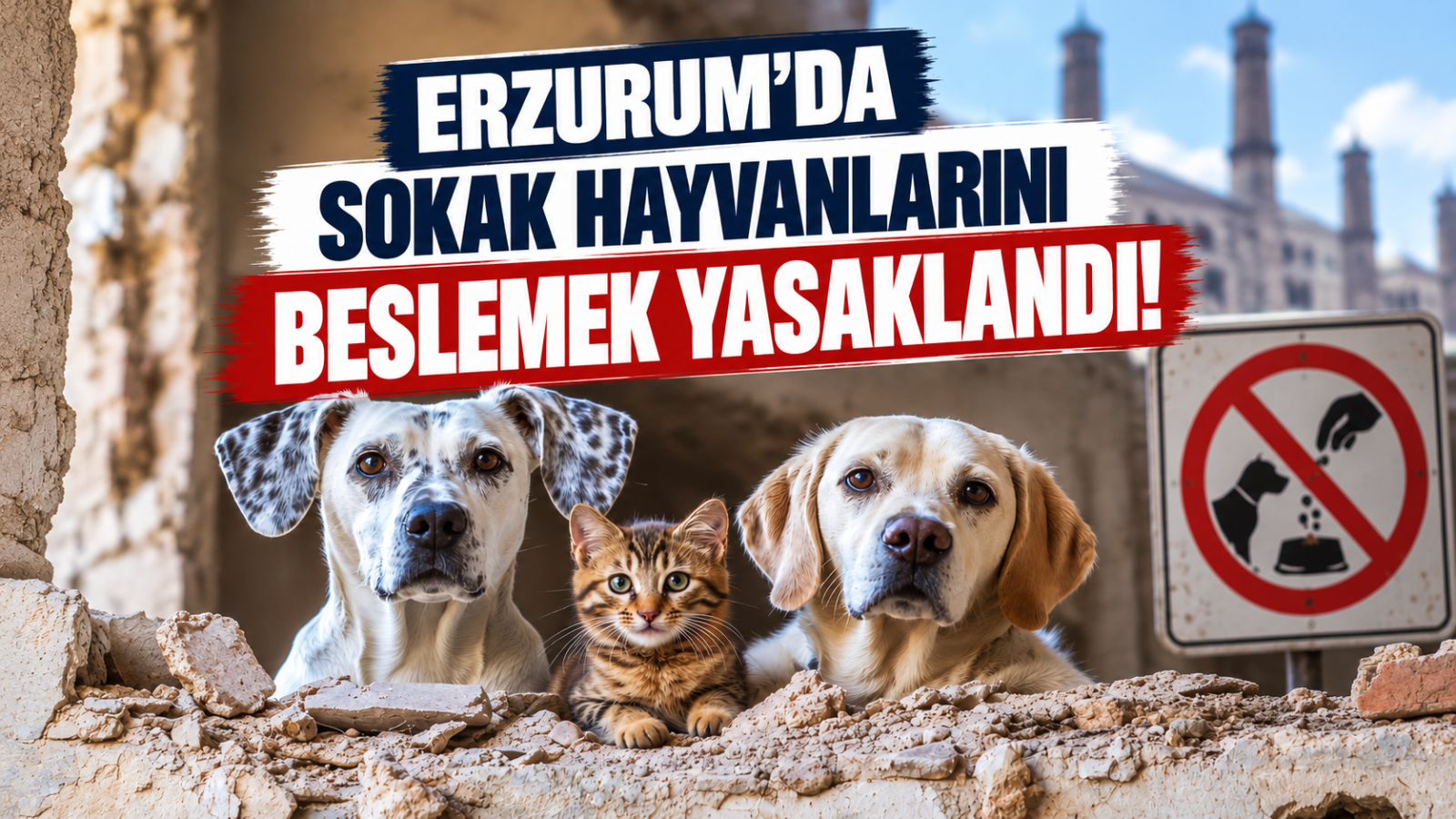 Erzurum'da Sokak Hayvanlarını Beslemek Yasaklandı!