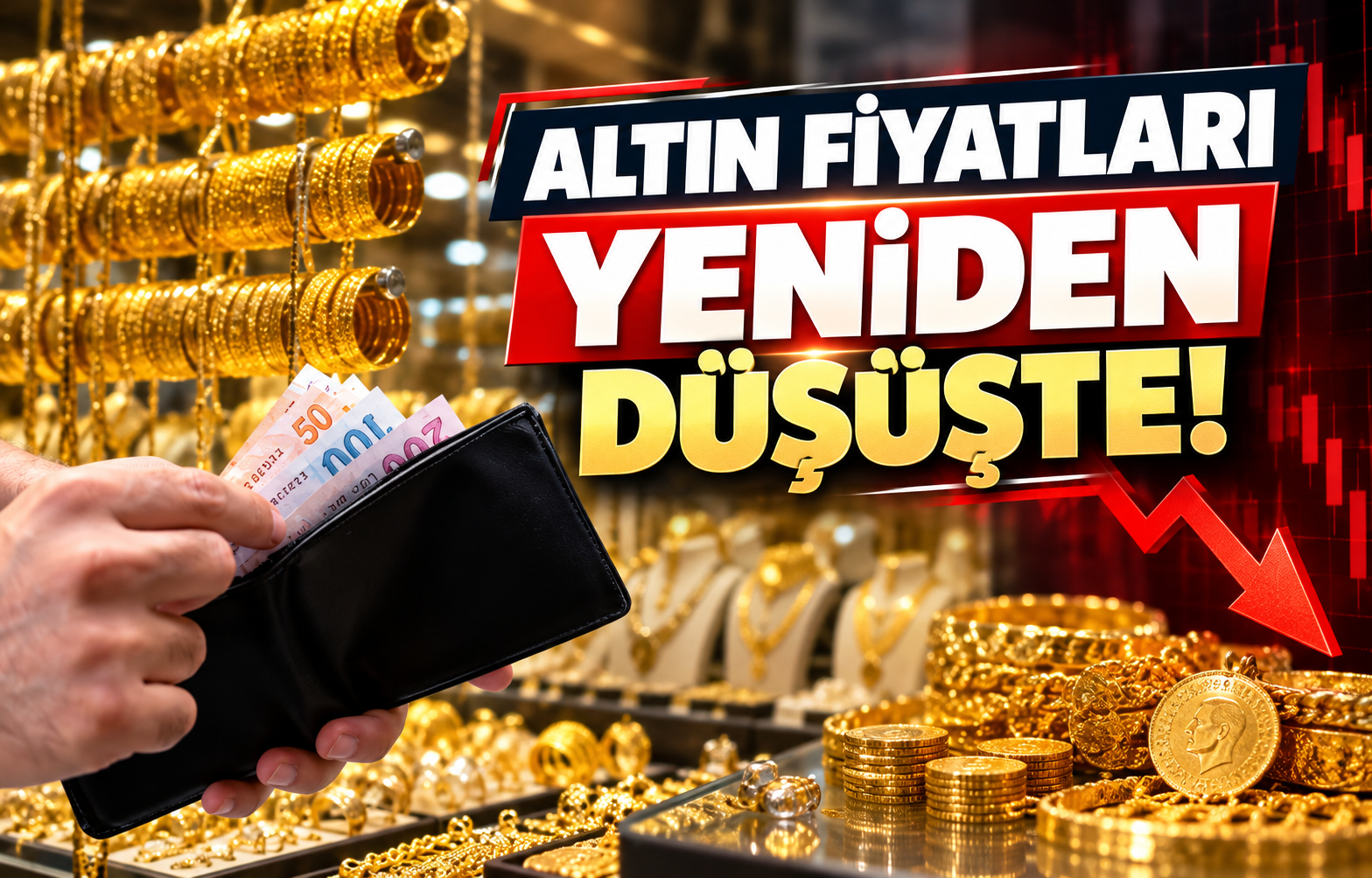 ALTIN FİYATLARI YENİDEN DÜŞÜŞTE!
